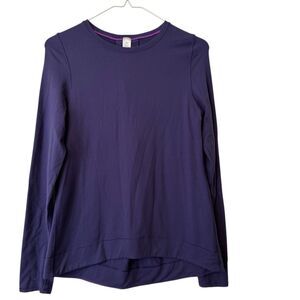Ivivva Mindful Movement Long Sleeve Pleated Back Athletic Purple Top Size 14